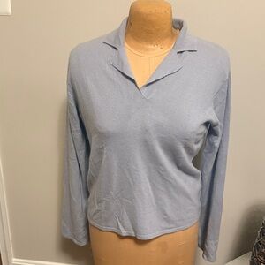 Chic Light Blue Women's Blouse
